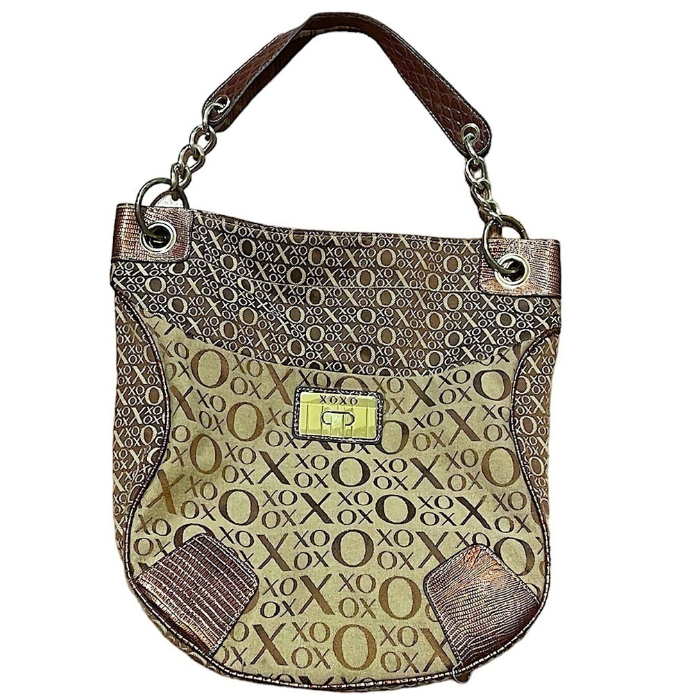 Xoxo vintage hobo shoulder bag purse brown gold 90s shoulder purse